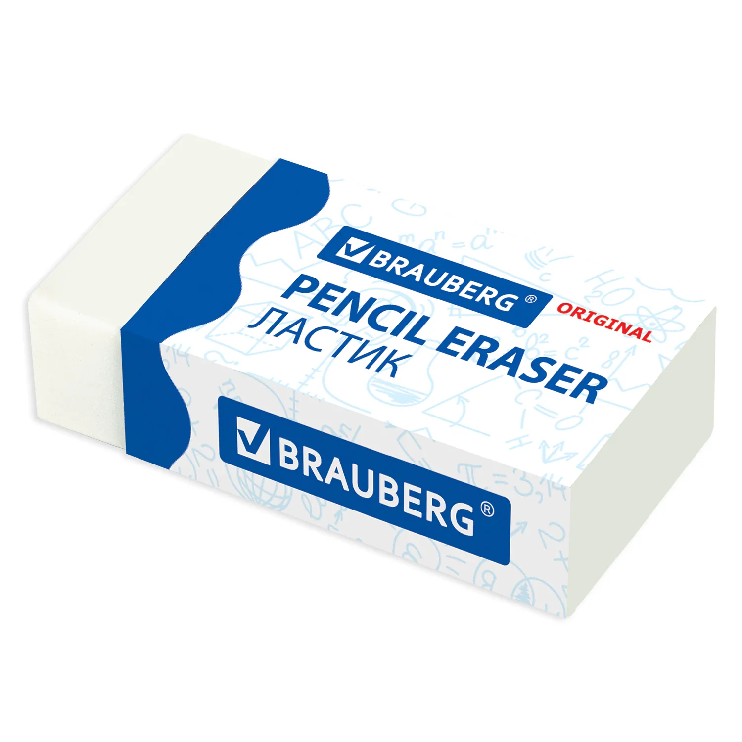 Резинка стирательная BRAUBERG белая